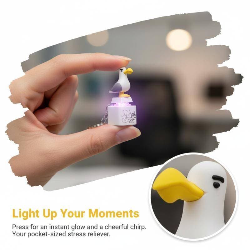Hot > Seagull Mine Chaveiro Clier Toy LED Botão De Som Mini Fidget Stress Reliever Para Presente De Aniversário Favor De