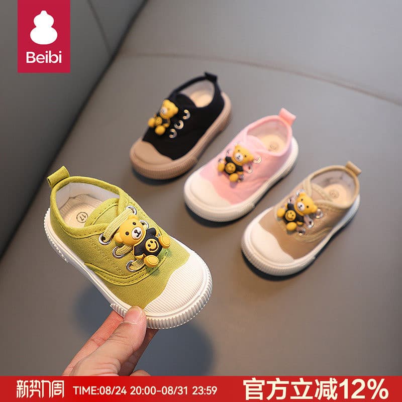 Bebê da criança sapatos primavera outono sola macia antiderrapante crianças sapatos de lona 1-3 anos de idade jardim de
