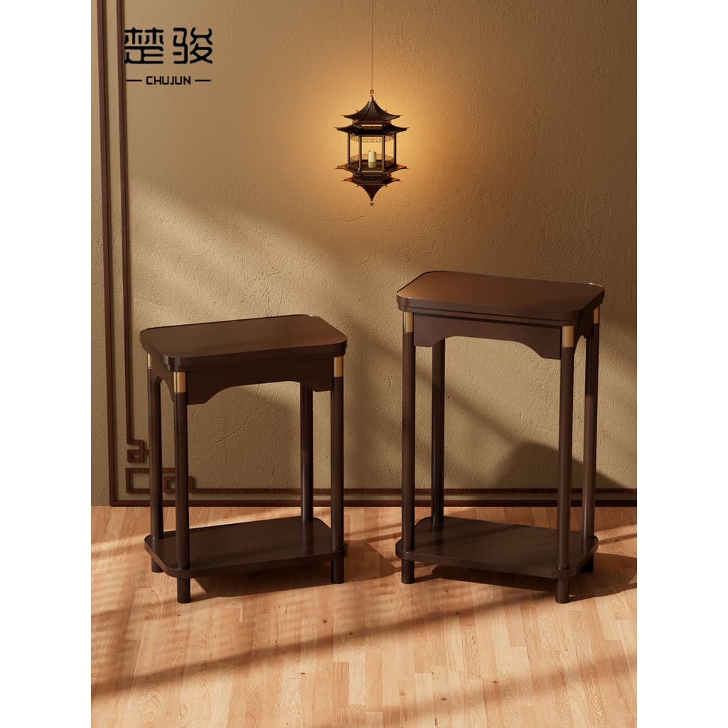 Rack de flores chinês sala de estar chão varanda rack Multi-camada escada rack de madeira maciça canção Huizong flor rac