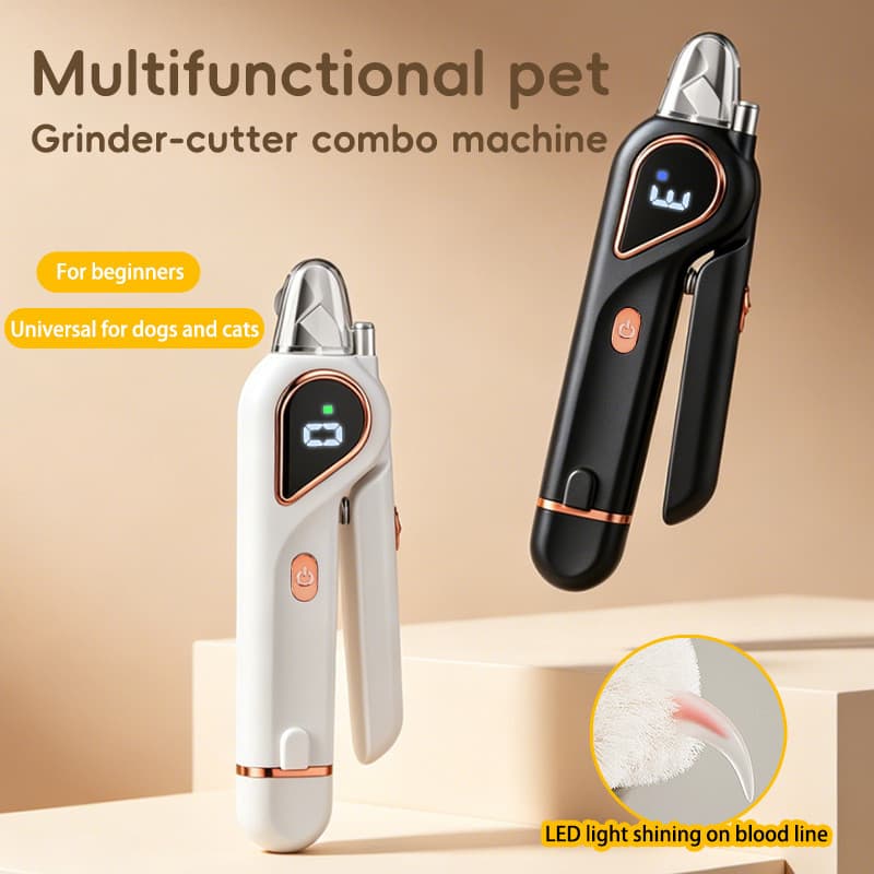 Cross-Border cães gatos Universal dois-em-um cortador de unhas elétrico polidor de unhas LED sangue-