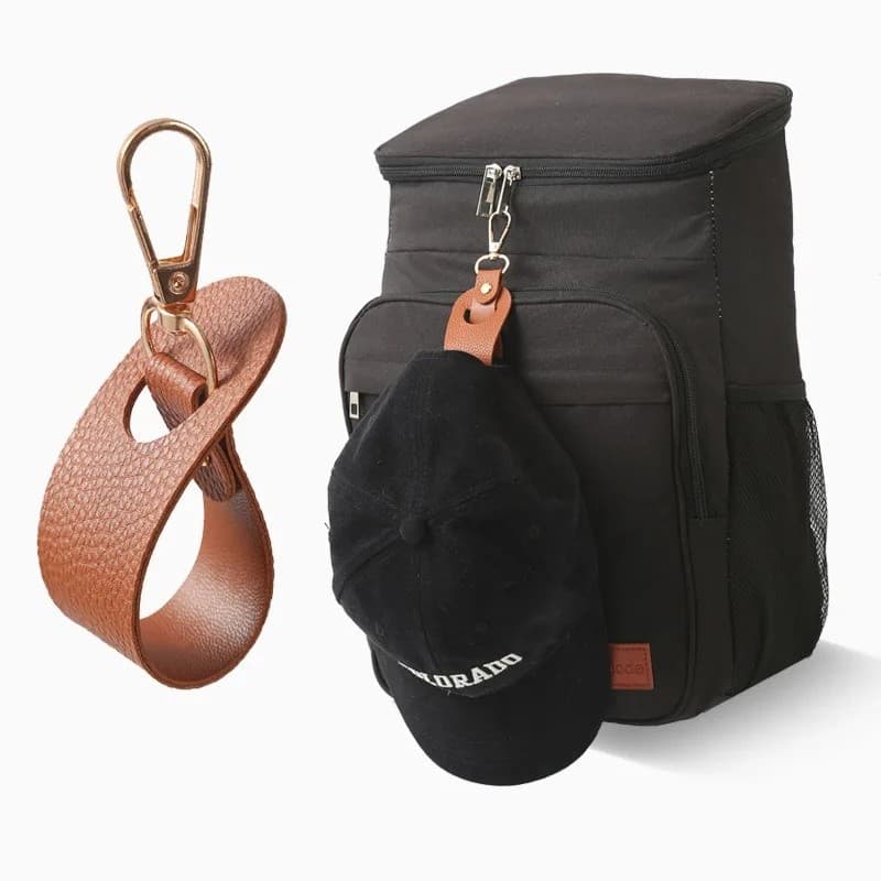 Clipe de Chapéu de Viagem em Couro Simples para Chapéus de Golfe e Beisebol, Clipe de Verão para Chapéu, Suporte para To