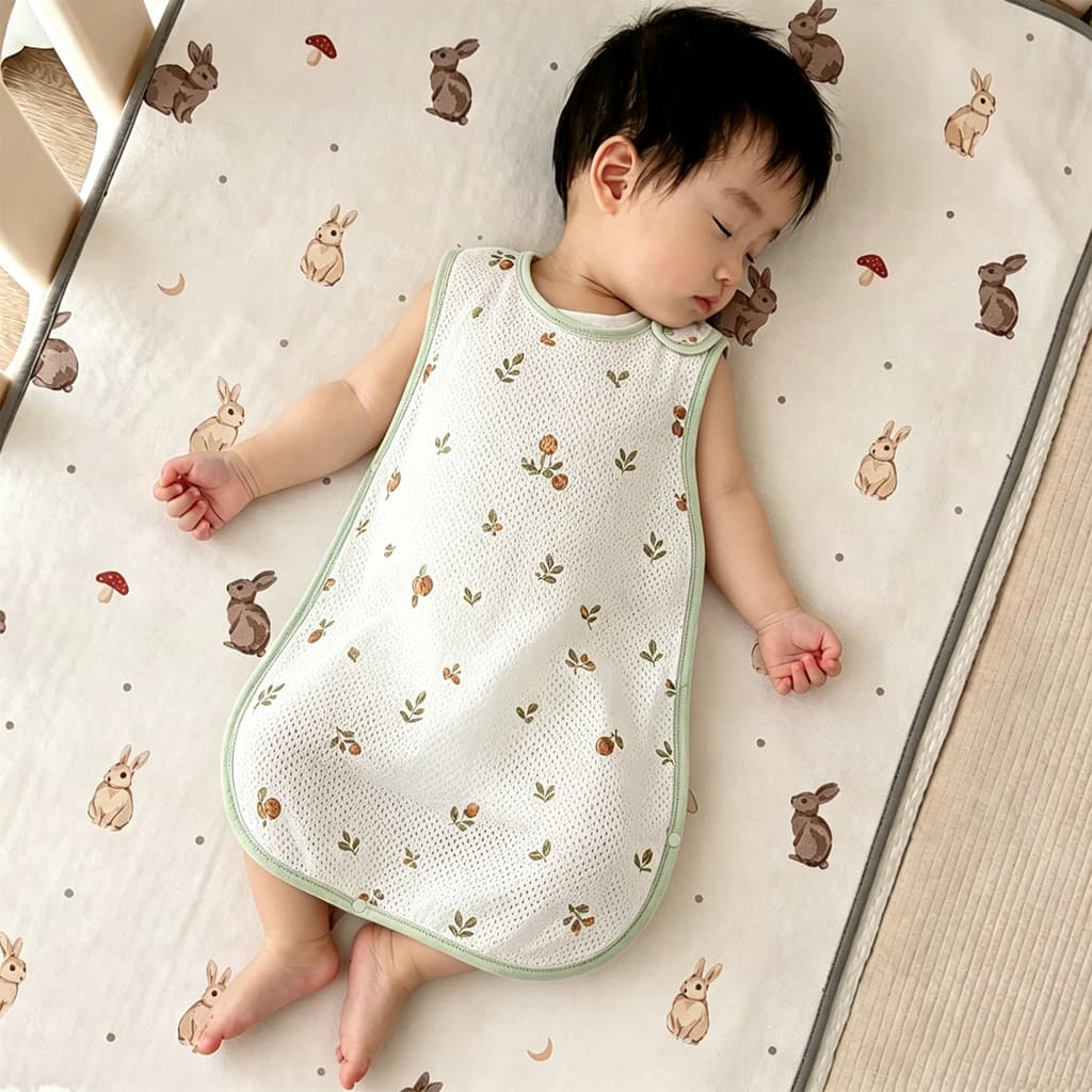 Saco de dormir bebê verão respirável bebê à prova de chute colcha fina estilo colete sem mangas pequeno mês idade crianç