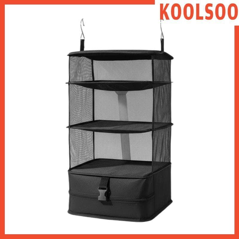[Koolsoo] Organizador De Armazenamento De Viagem Dobrável Pendurado Caixa Roupas Armário Com Design De Malha Para Organi