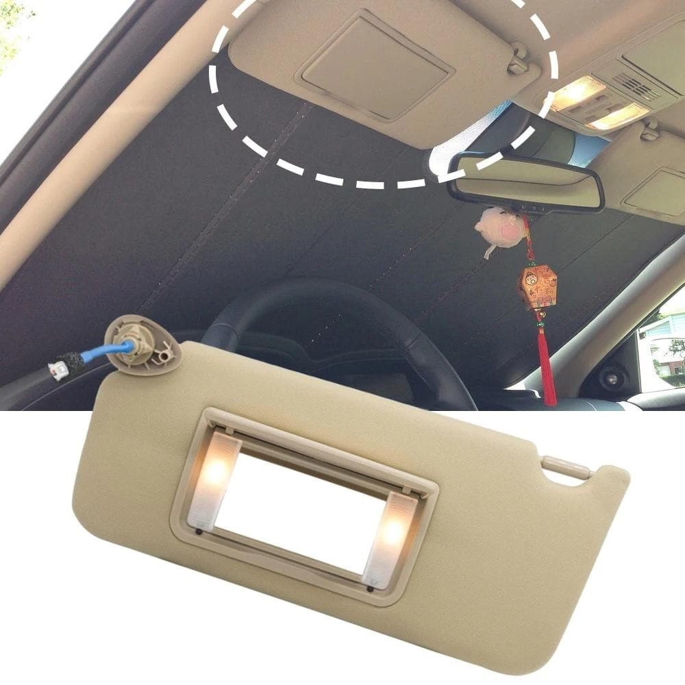 Painel De Viseira Solar Interior Do Carro Com Espelho De Maquiagem E Luz Para Honda Accord 2008 2009 2010 2011 2012 2013