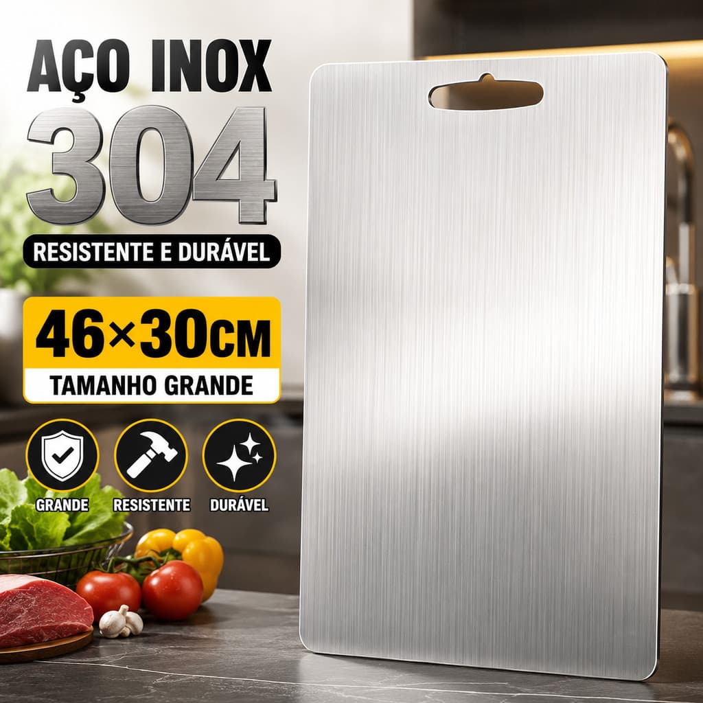 Tábua De Corte Aço Inoxidável Antibacteriana Antimofo À Prova De Mofo Cozinha Carnes Frutas