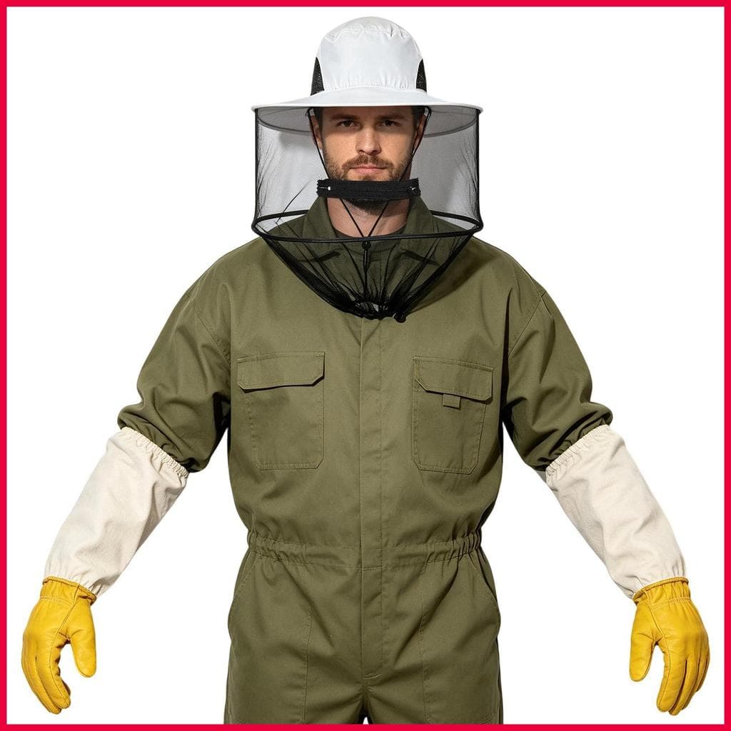 Chapéu E Luvas De Apicultura À Prova De Abelha , Acessórios De Equipamentos De Fantasia , De Jardinagem Com Para Casa wo