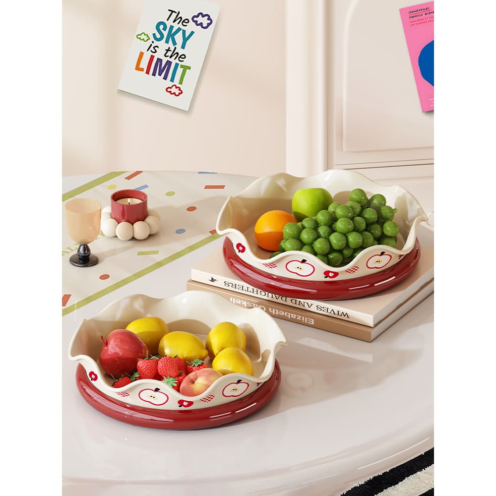 2026 novo estilo especial prato de frutas bonito alto valor sala de estar casa requintado prato de frutas bonito lanche