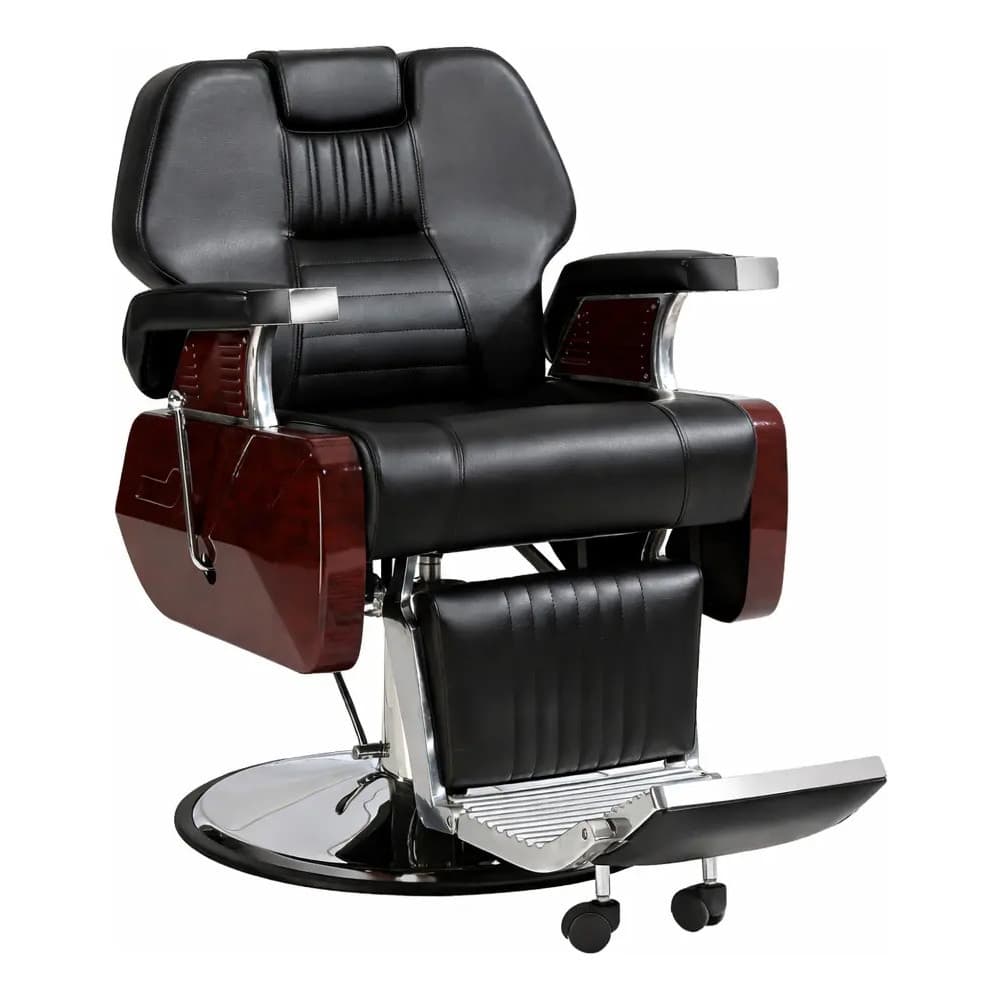 Cadeira Barbeiro Reclinável Hidráulica Estofada Luxo Hl-826