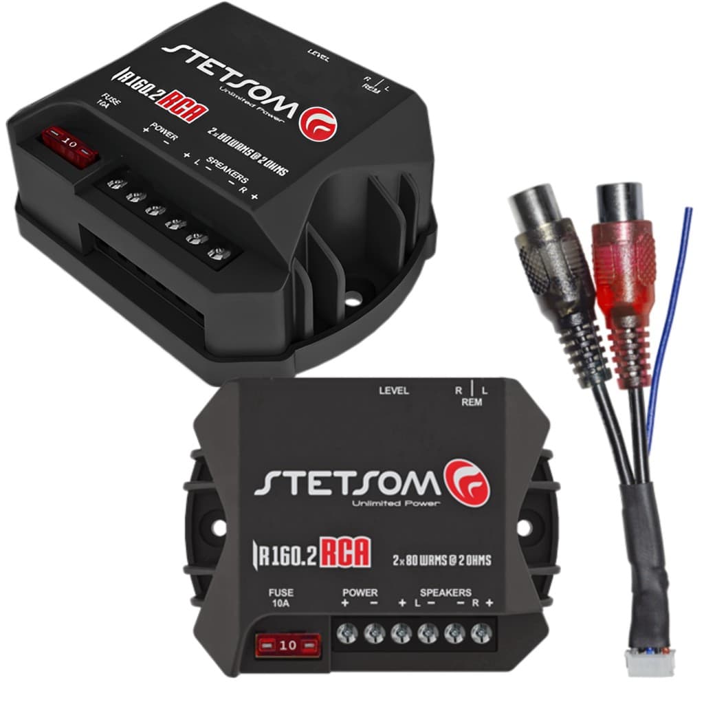 Módulo Amplificador de Potência para Som Automotivo Stetsom Iron Line IR160.2 RCA 2 Canais 80W RMS