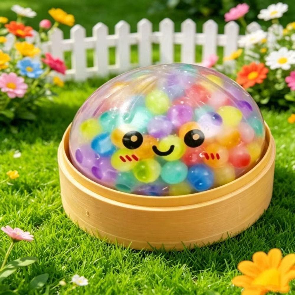 SOLDOI Bead Dumpling Squishy , Com Bolinho Mole Arco-Íris A Vapor , Bola Sensorial Colorida