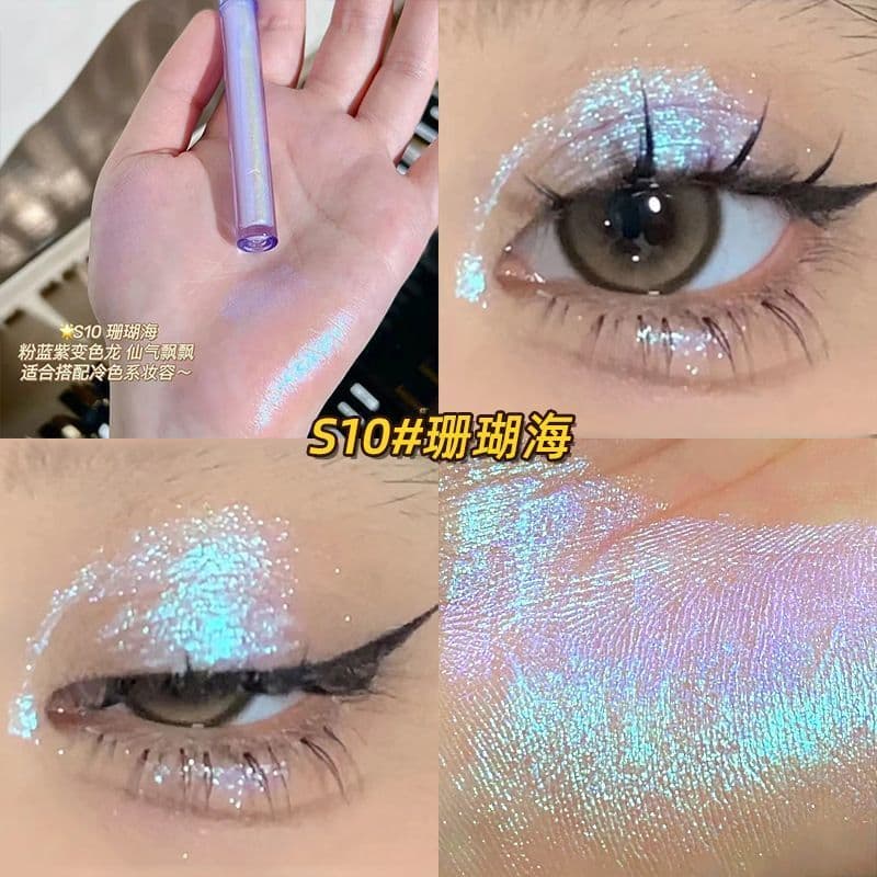 Sombra líquida camaleão uma gota lágrimas piscando fino piscando super piscando alto brilho brilhante iluminando ins sup