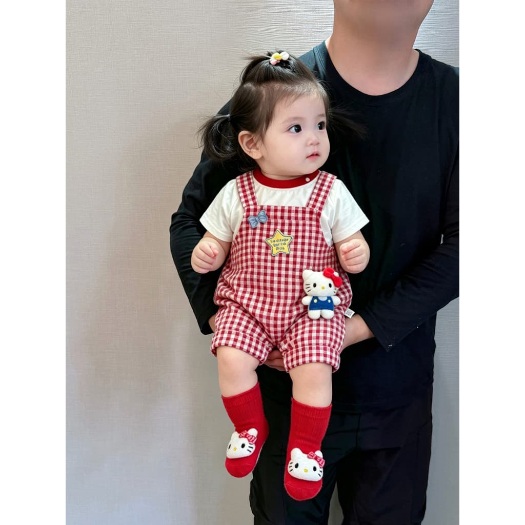 Bebê menina Super bonito pequeno terno verão estilo ocidental de manga curta bonito macacão verão roupas de bebê fino ro