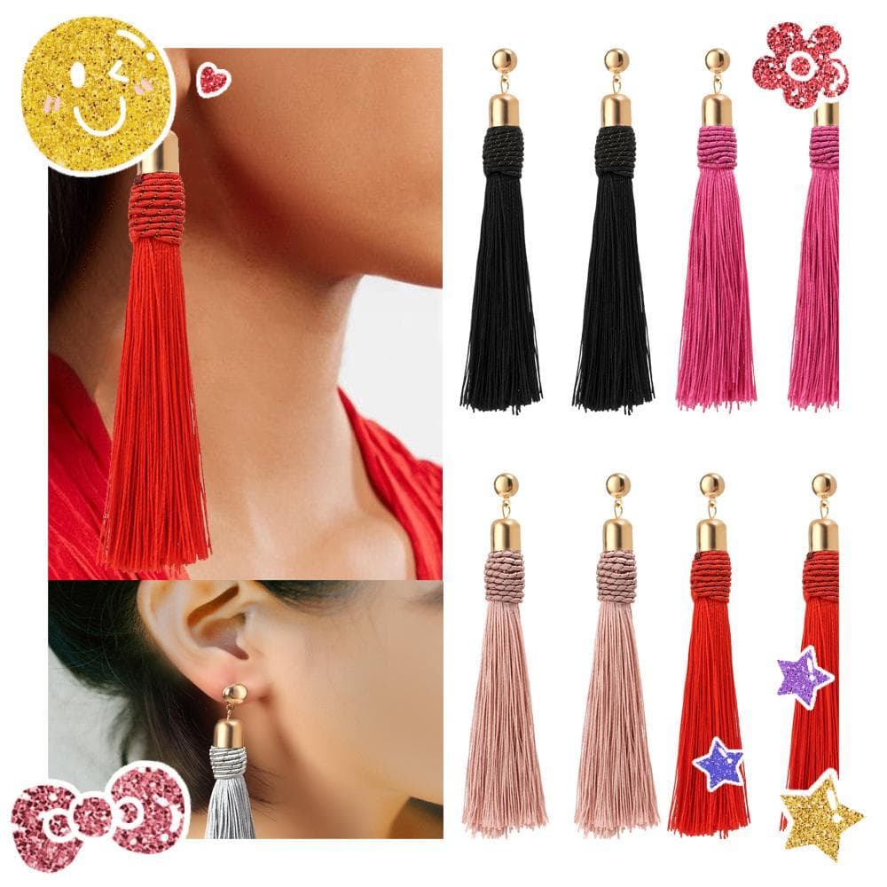 Brincos Tassel Moda Mulher Declaração Vintage Drop Brinco