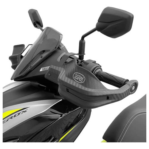Par Protetor De Mao Para Yamaha Aerox 2026 + Scam Original Preto Esquerdo/direito