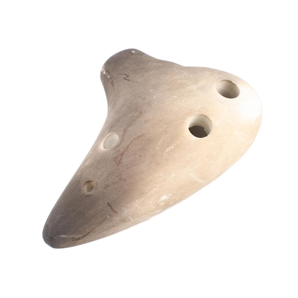 Flauta de dolomita estilo submarino de cerâmica alto C de 6 furos com cordão e partitura musical som totalmente
