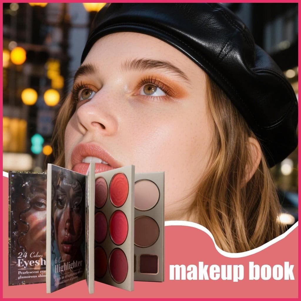 Paleta De Maquiagem Iluminador De 4 Camadas Misturável Pigmentado Rosto Sombras Para Mulheres Todos Os Tipos De Pele xur