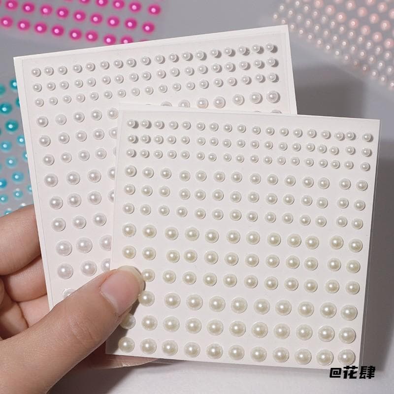 Pérola pérola adesivo diamante Manicure jóias pérola adesivo diamante desempenho estilo leitoso branco pérola rosto maqu