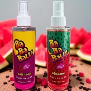 Kit 2 Body Splash Cheirinho Chiclete Frutado Melancia Morango Uva Tutti Frutti Banana 230ml