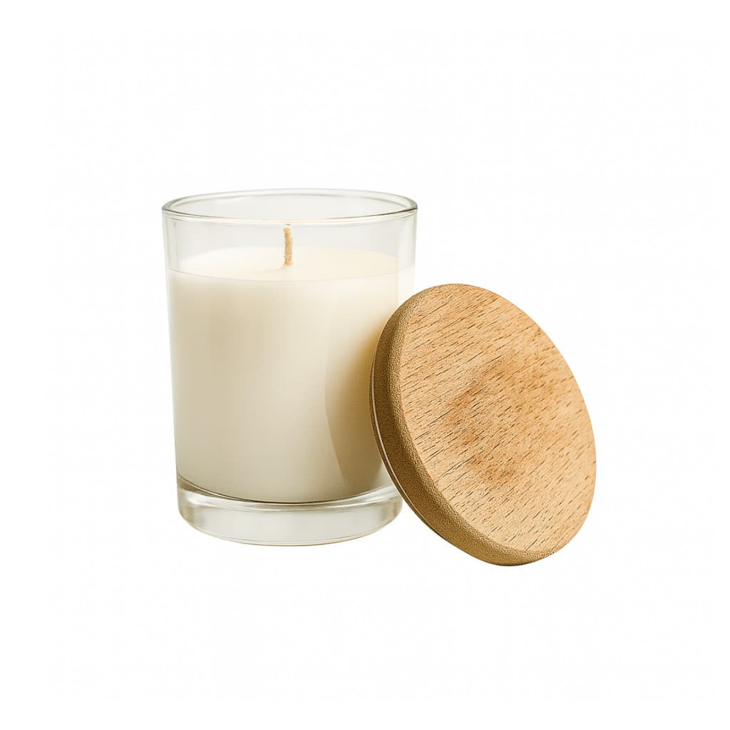 Kit Potes de Vidro 70ml com Tampa de Madeira Para Velas Artesanais Velas Aromaticas Lembrancinhas