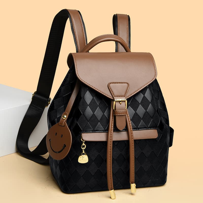 Senhoras mochila 2025 Casual feminino saco xadrez trabalho Commuter saco mochila de viagem LMMO