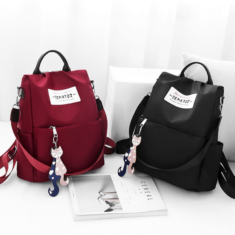 Mochila Antifurto Feminina Bolsa de Viagem de Grande Capacidade Bolsa de Lona Versátil com Alça Extra
