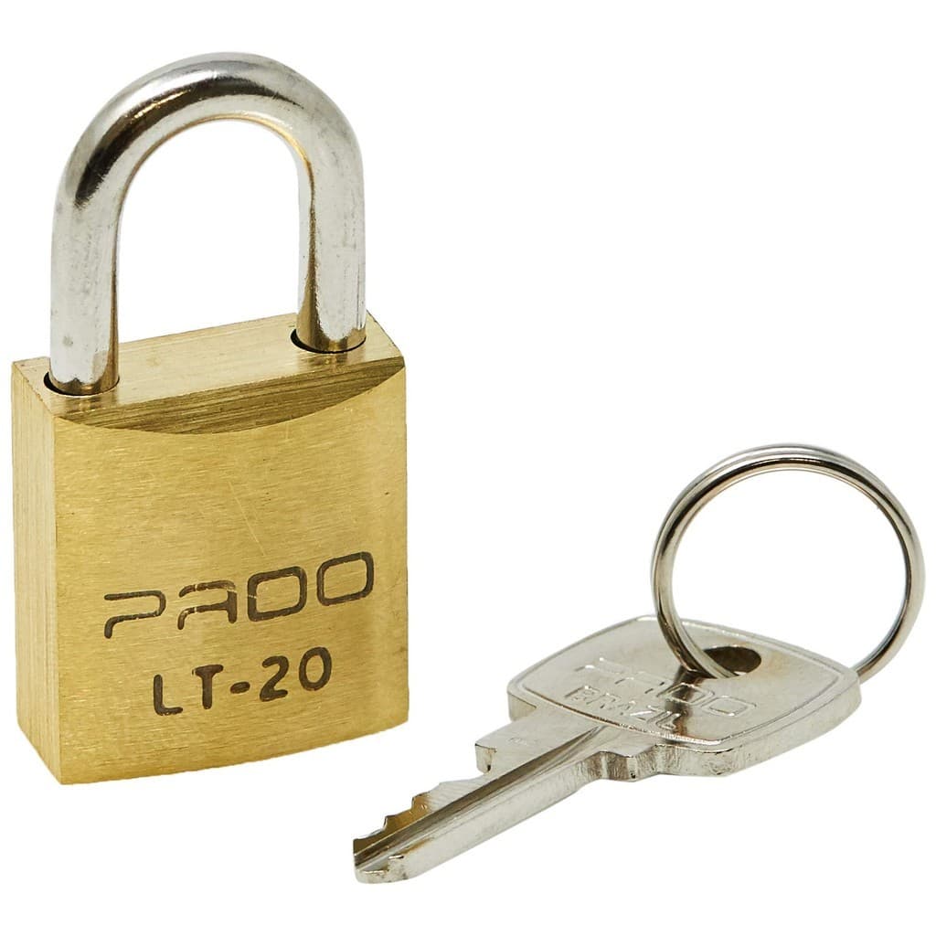 Cadeado LT-20MM Dourado 2 Chaves Pado