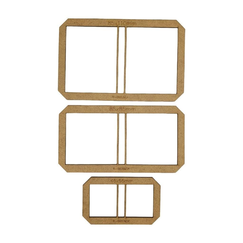 03 Gabaritos Post It Moldura Dupla Encadernaçao Cartonagem