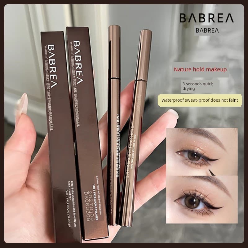 Delineador de olhos Lápis delineador de olhos caneta Babrea Barbera Caneta Delineadora Líquida de Longa Duraç