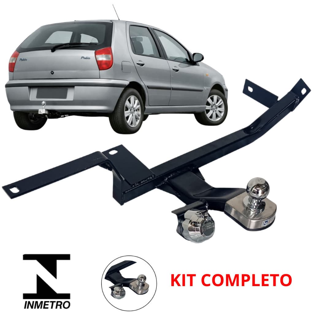 Engate Reboque Fixo Fiat Palio De 1996 a 2003 Capacidade 500kg  Inmetro Kit Completo