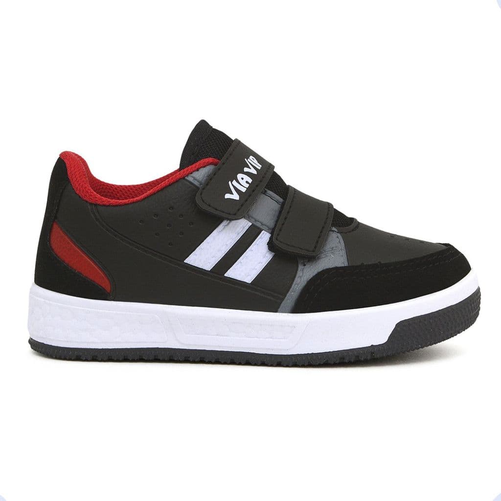 Tênis Infantil Masculino Street Preto Vermelho VV3806