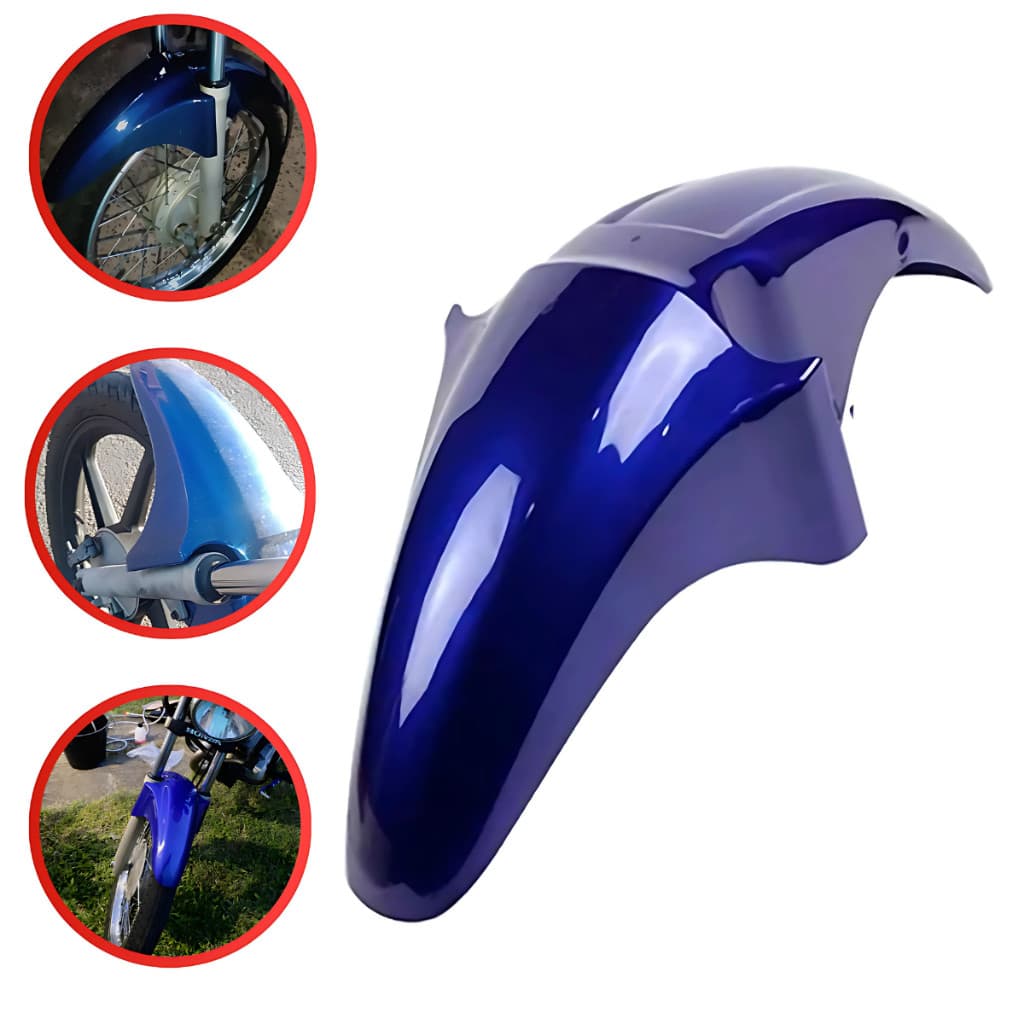 Carenagem Paralama Dianteiro Azul Titan 150 2004 2005 2006 2007 2008 Pintado Envernizado