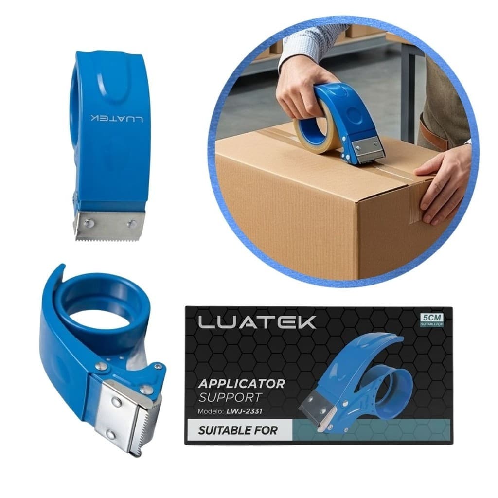 Suporte Aplicador De Fita Manual 50mm Luatek Ergonômico Prático Profissional Para Ecommerce E Caixa