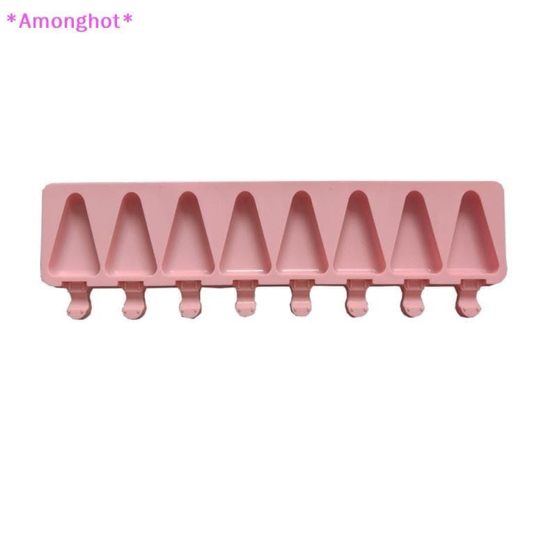 Entrehot > 8 Cavidades Triângulo Silicone Molde De Sorvete DIY Geometria Bolo De Chocolate Cozimento De Gelo Sabão Vela