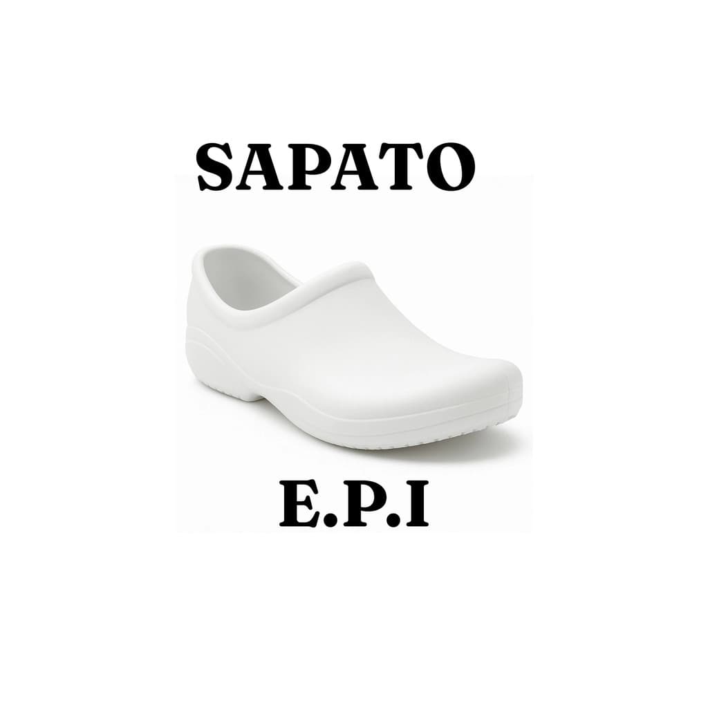 Sapato Fechado EPI Antiderrapante Hospital Cozinha Limpeza Serviços