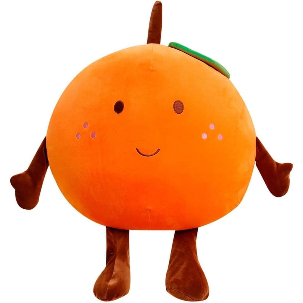 Almofada de Pelúcia Laranja, Bicho de Pelúcia em Forma de Fruta, Almofada de Pelúcia em Forma de Comida, Presente para C