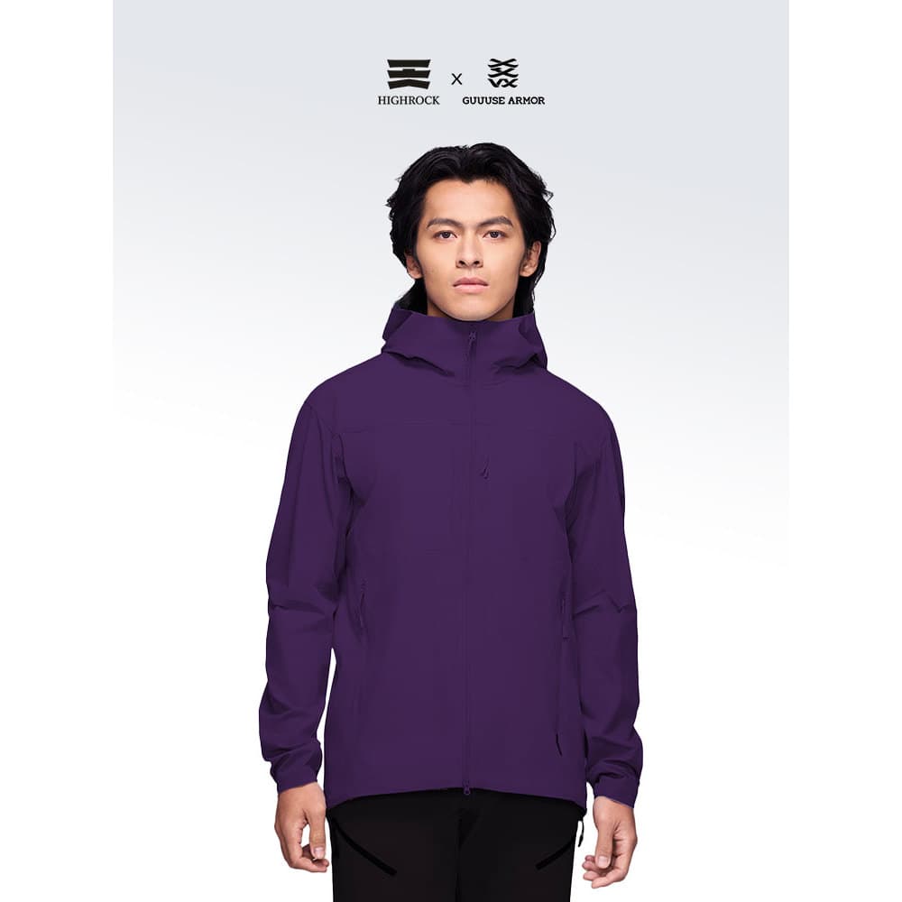 HIGHROCK/Swan Armor G456 Jaqueta masculina com capuz 26 novo estilo casca macia à prova de vento ao ar livre resistente