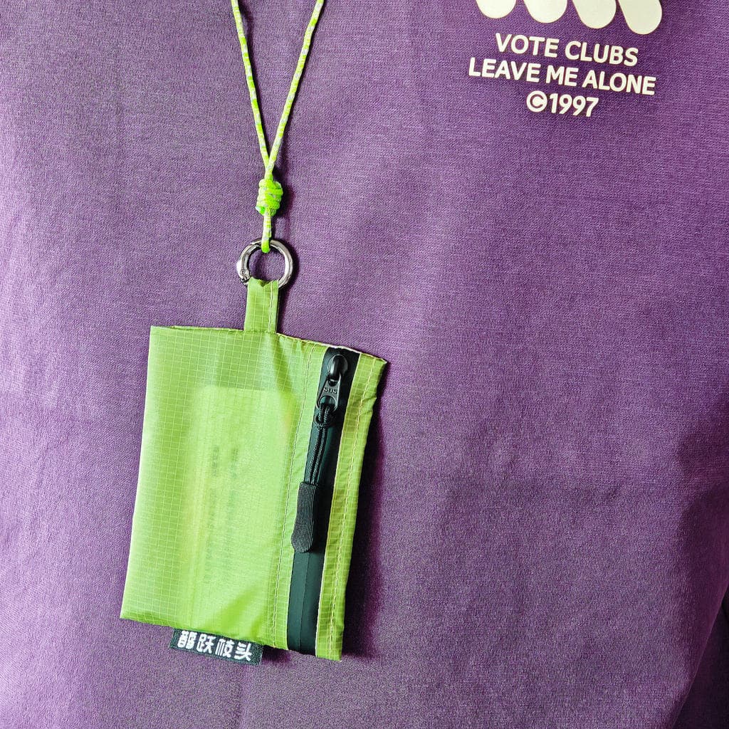 15D leve titular do cartão Ultra-leve mudança fone de ouvido saco à prova dwaterproof água tecido fino Halter pescoço pe