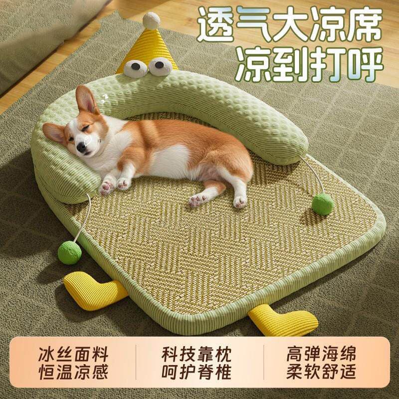 Canil quatro estações Universal verão legal esteira do cão verão Corgi cama do cão de estimação tapete de dormir removív