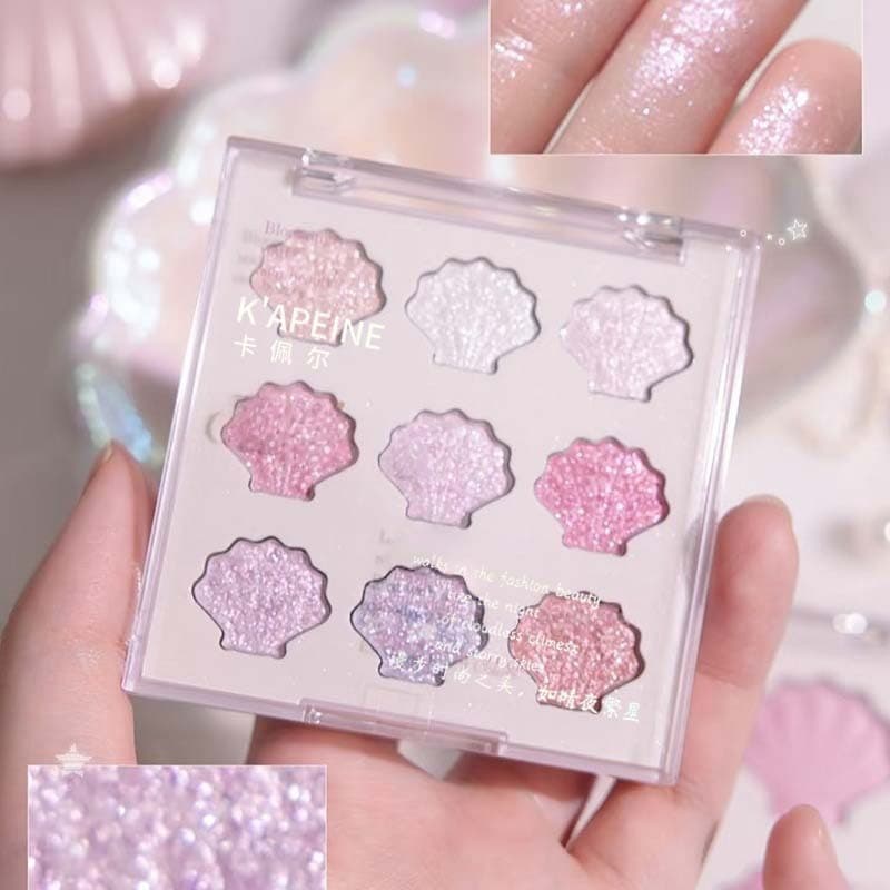 [Estoque pronto] Paleta de sombras Shell Colorful People Dream Love Palette Paleta de sombras peroladas Baixa saturação