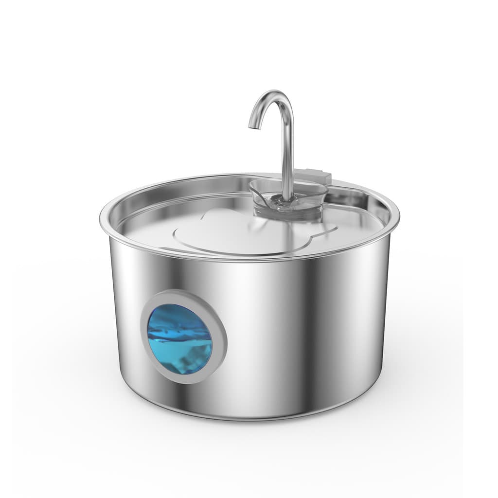 Dispensador de água para animais de estimação 304, aço inoxidável, gato, cachorro, alimentador automático de água, circu