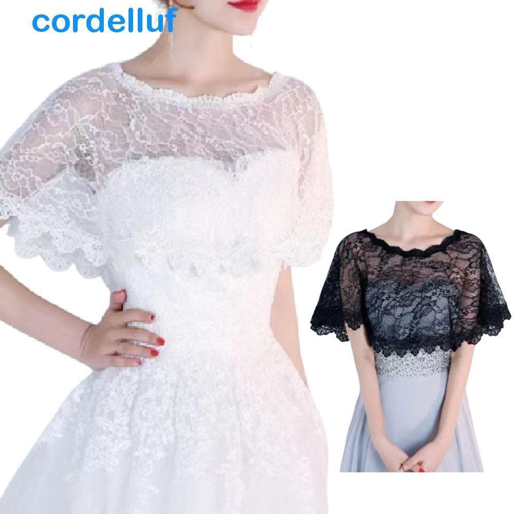 CORDELLUF Tops De Cobertura De Renda , Poncho De Xale Elegante Vazado , Gola Falsa Requintada Estilo Francês Retrô