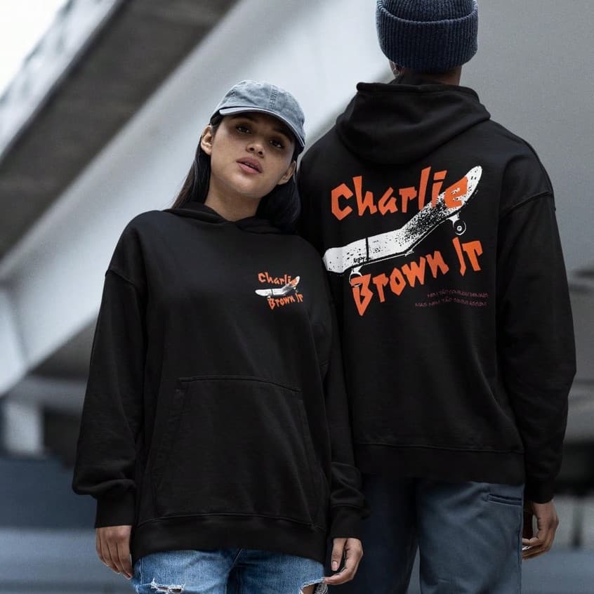 Moletom Masculino Feminino Com Capuz Peluciado Flanelado Confortável Casual Premium Charlie Brow Jr Streetwear Chorão