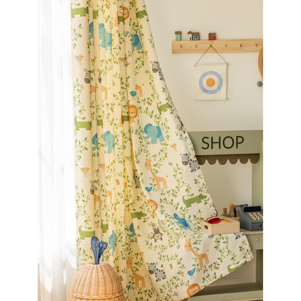 Estilo japonês fresco dos desenhos animados quarto das crianças Chenille flanela meninos meninas quarto Bay janela isola