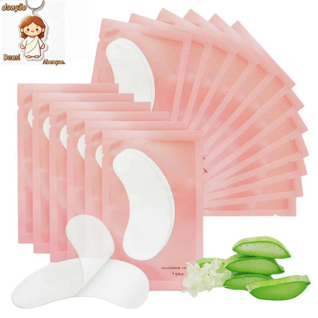 KIT Pares de Gel Pads Adesivos Cílios Gel Protetores de Pálpebras Patches Extensão