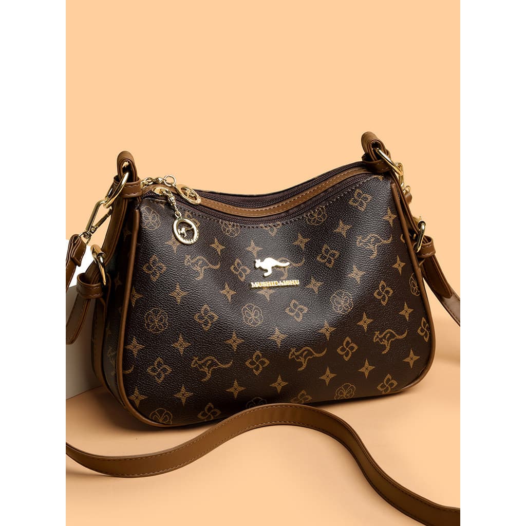 bolsa feminina Bolsa Couro genuíno impresso saco do mensageiro de um ombro feminino High-End sentimento 2026 novo estilo