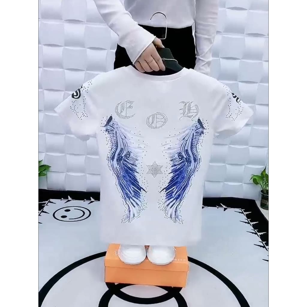 Camiseta de manga curta masculina moda verão fino-ajuste na moda impresso camiseta masculina puro algodão em torno do pe