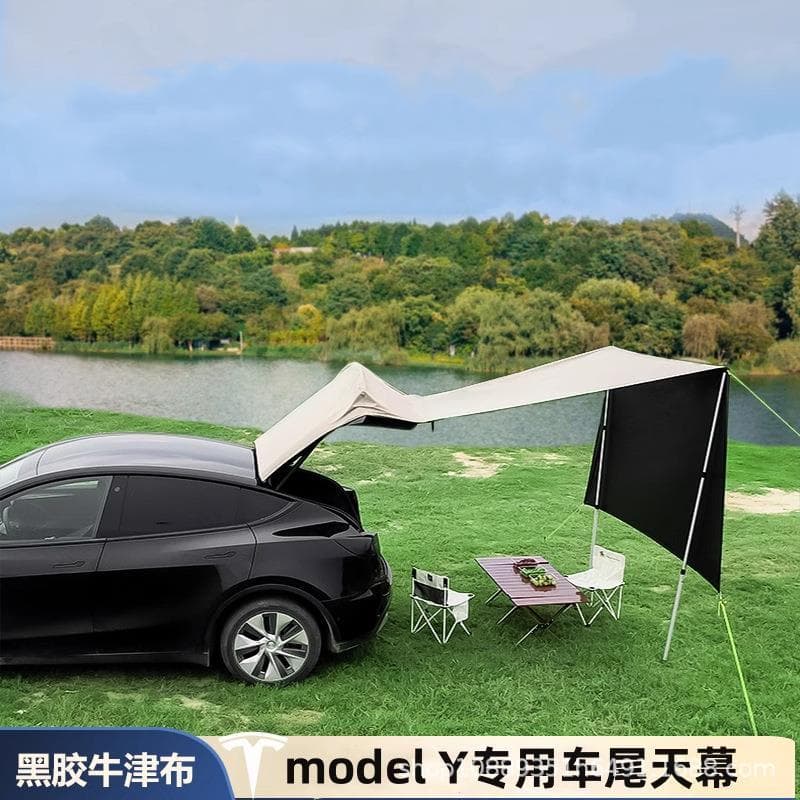 Adequado para Tesla modely traseiro acampamento dossel auto-condução viagem ao ar livre tenda carro protetor solar toldo