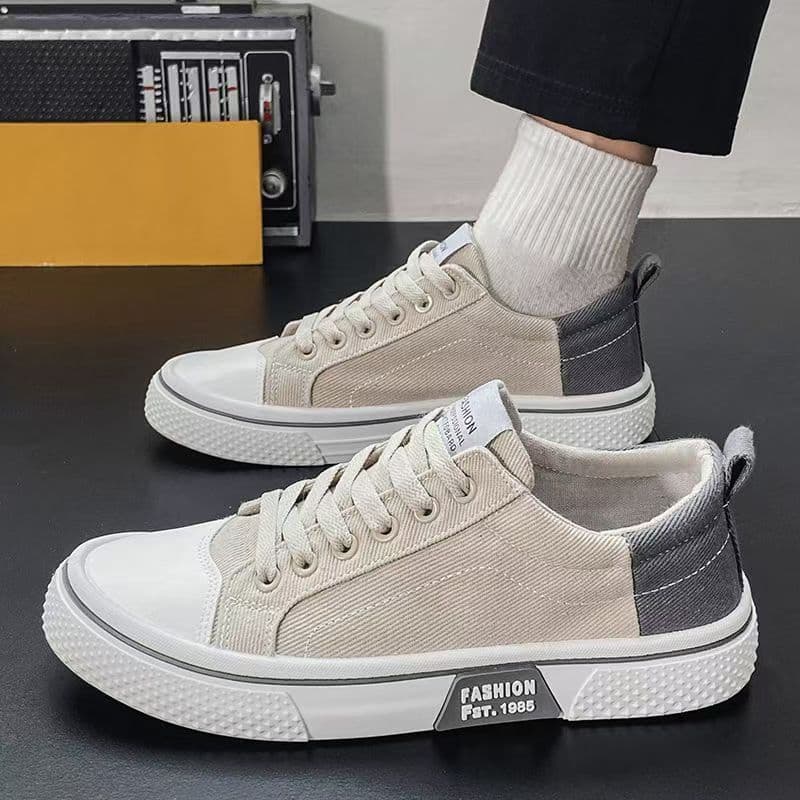 Sapatos de lona clássicos masculinos verão sapatos masculinos novo estilo respirável All-Match antiderrapante resistente