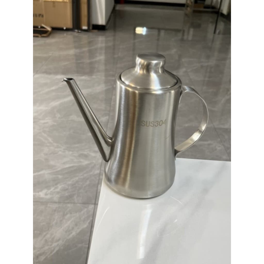 Pote de óleo de aço inoxidável 304, cozinha de qualidade alimentar, tanque de óleo doméstico, garrafa de armazenamento d
