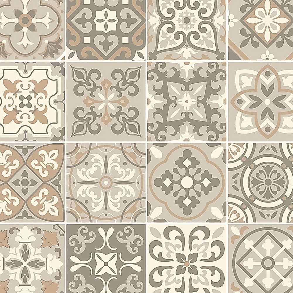 Adesivo Azulejos em tons de bege e marrom para Área Gourmet 2,00 mts
